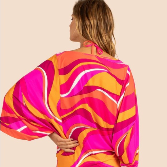 🏝️TRINA TURK VIVID VISTA SWIM TUNIC COVER UP Size M🏖️ - Picture 4 of 6